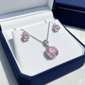 Pink Round Pendant Set