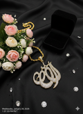 ALLAH Pendant of Gold Plated & Jurhao Stones