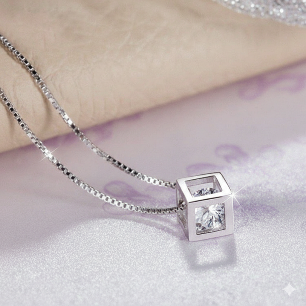 Box Pendant - Stainless Steel