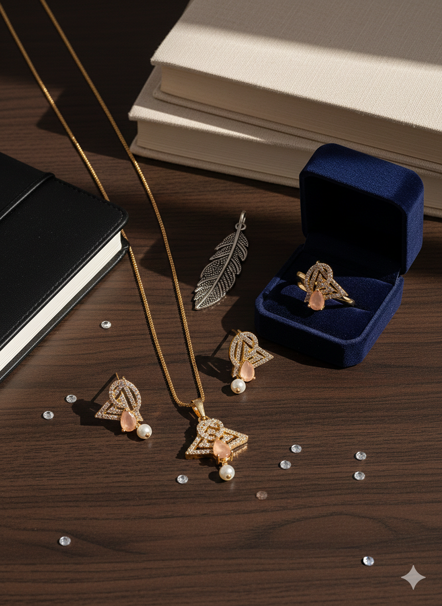 1 Karat Gold Necklace Set.