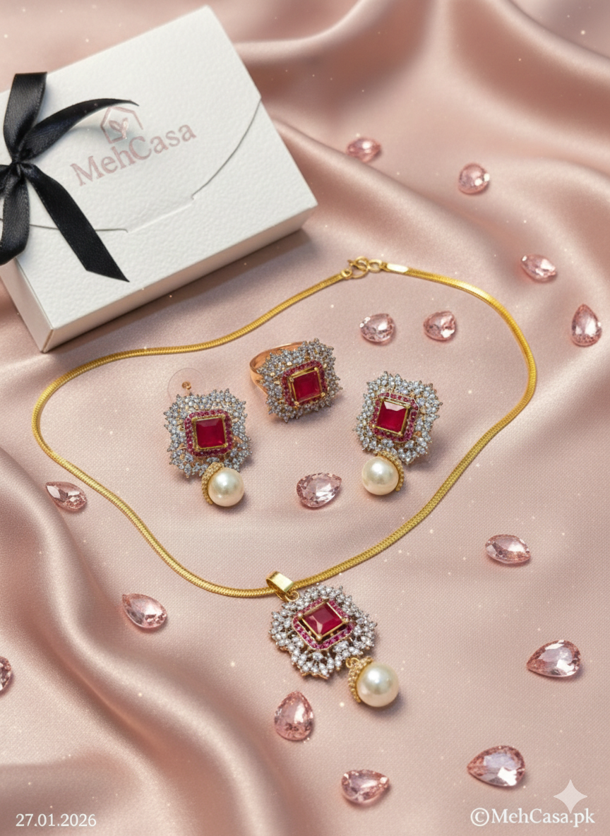 Gold-Plated Pendant Set