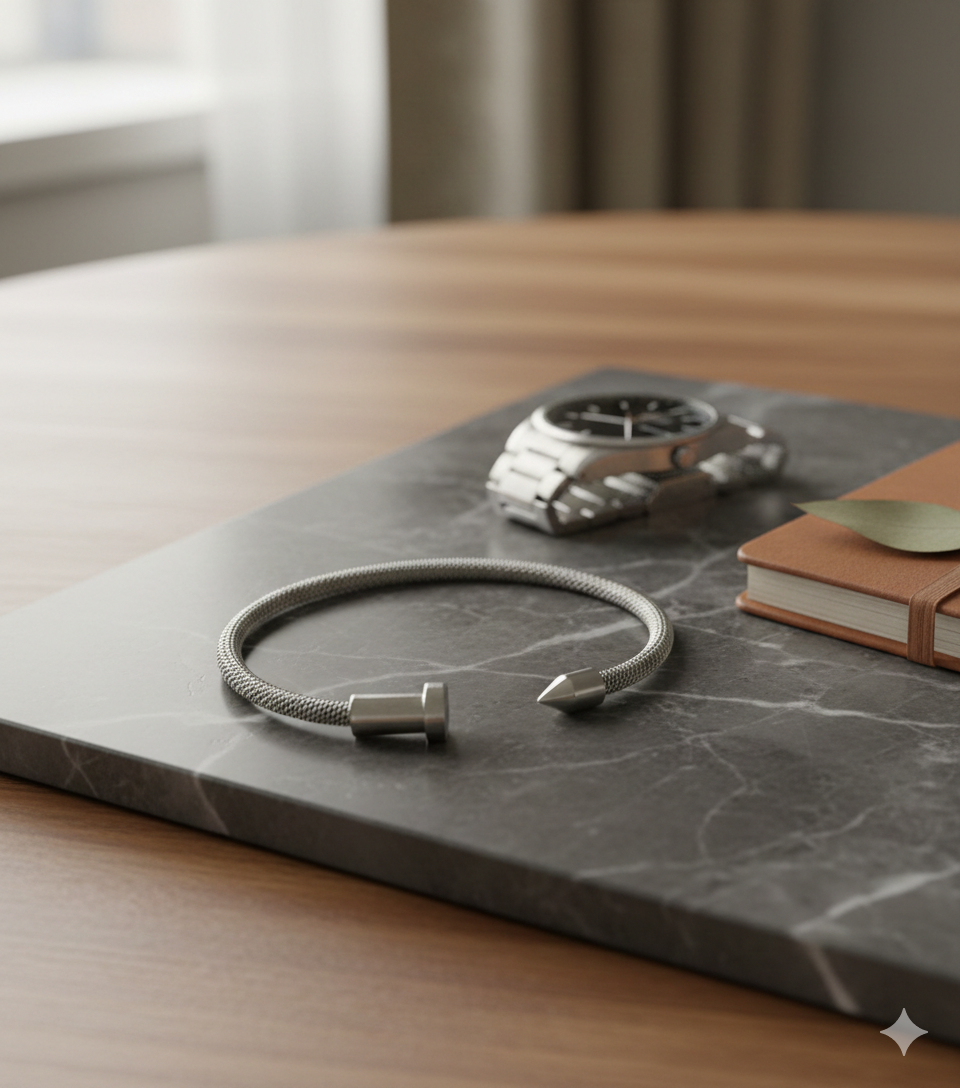 Luxe Woven Mesh Bracelet - Stainless Steel