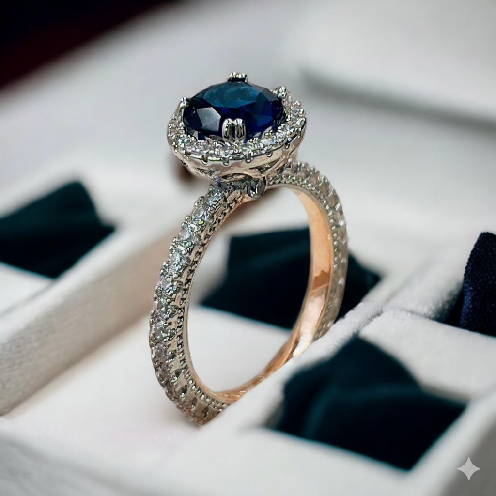 Blue Round Ring