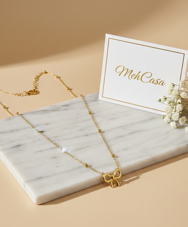 Bow Pendent - Stainless Steel