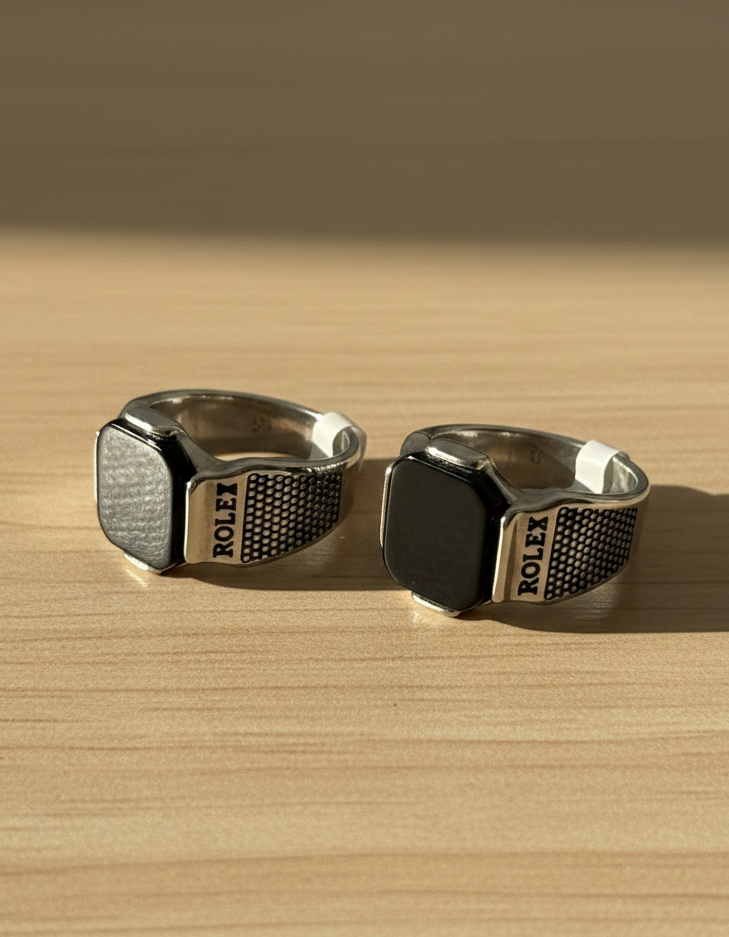 The Legacy Signet | Engraved Silver | Men's Rolex Ring