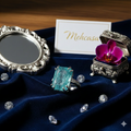 Rectangle Crushed Stone Ring