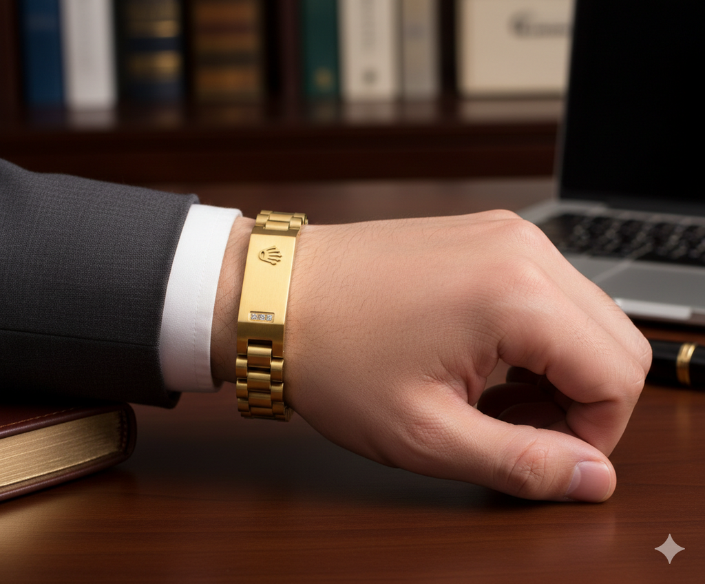 Premium Stainless Steel Men's Bracelet | Rolex Presidential Collection