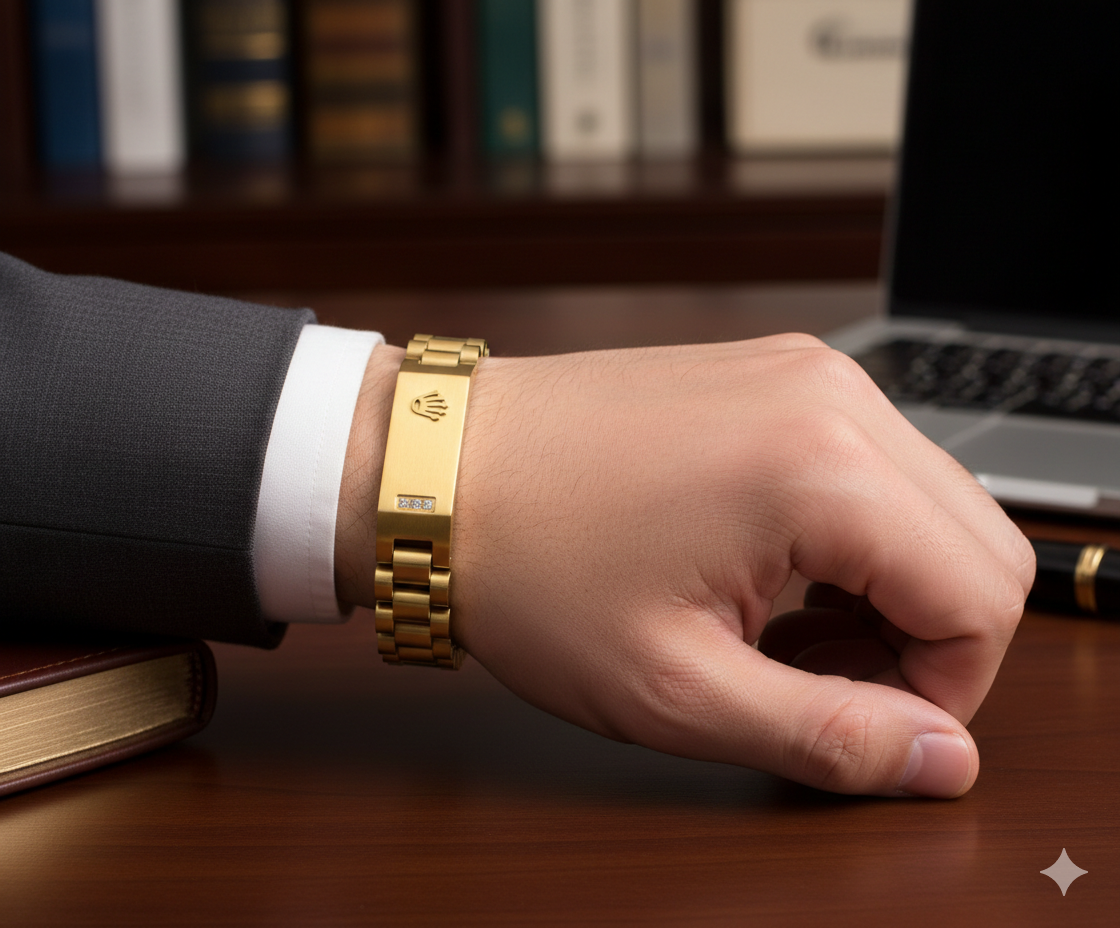 Premium Stainless Steel Men's Bracelet | Rolex Presidential Collection