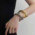 Twisted Rope Hand Cuff Bracelet